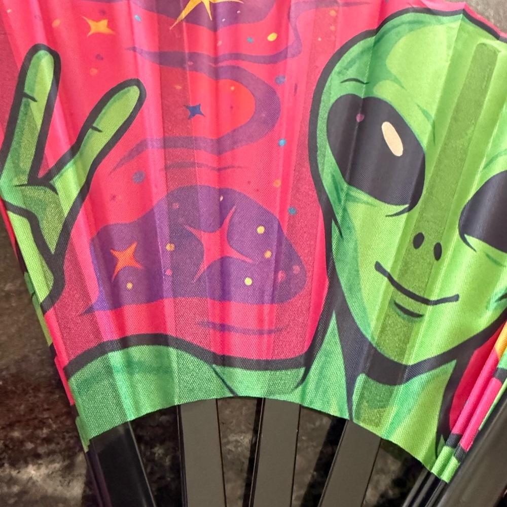 Colorful Alien Hand Fan - Picture 3 of 7